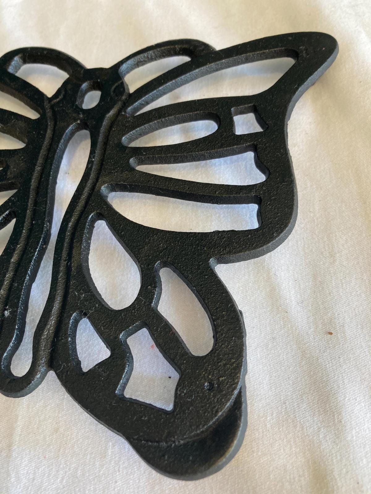 Vintage Cast Iron Butterfly Trivets