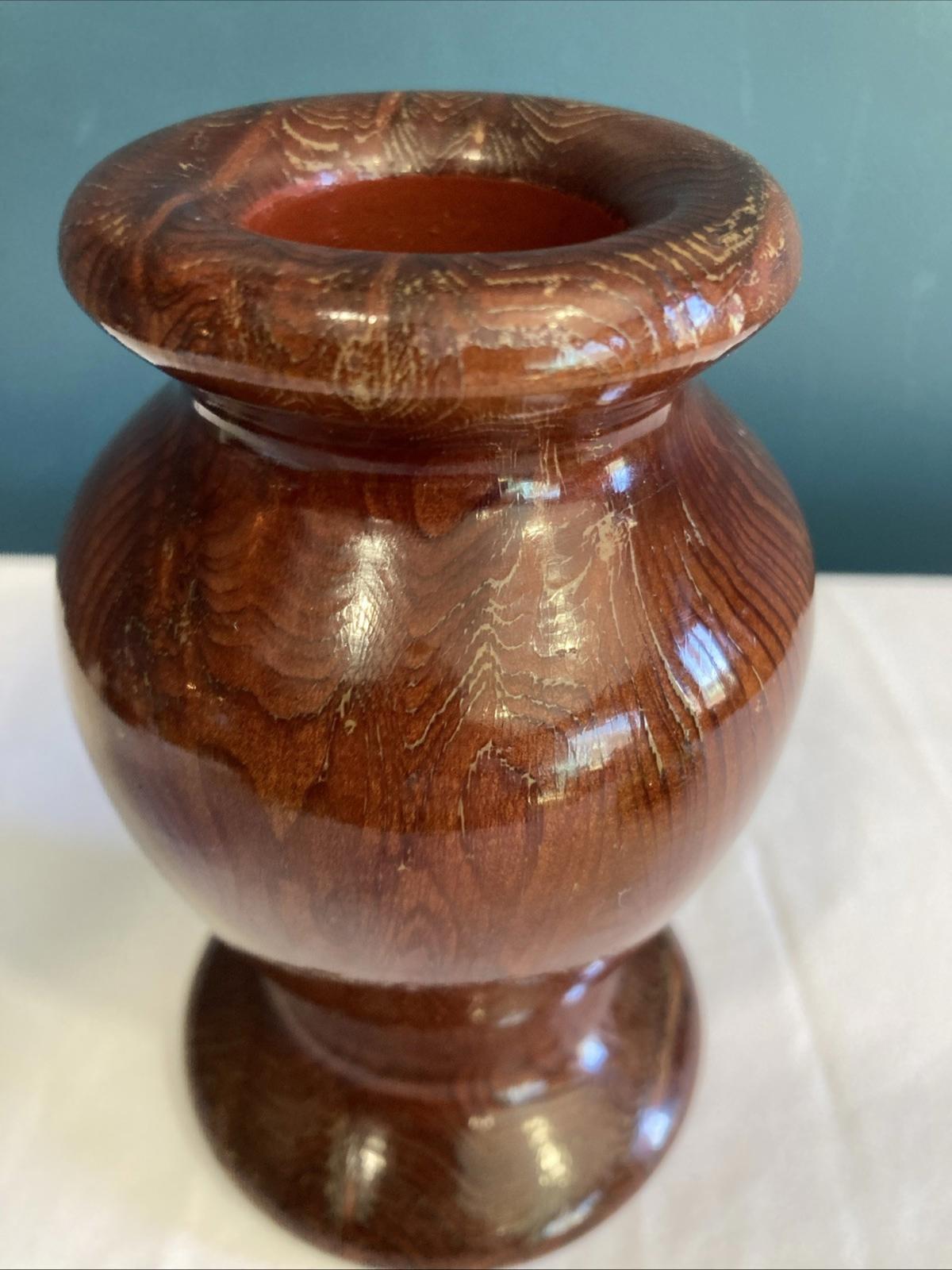 Vintage California Redwood Burl Vase or Candle Holder