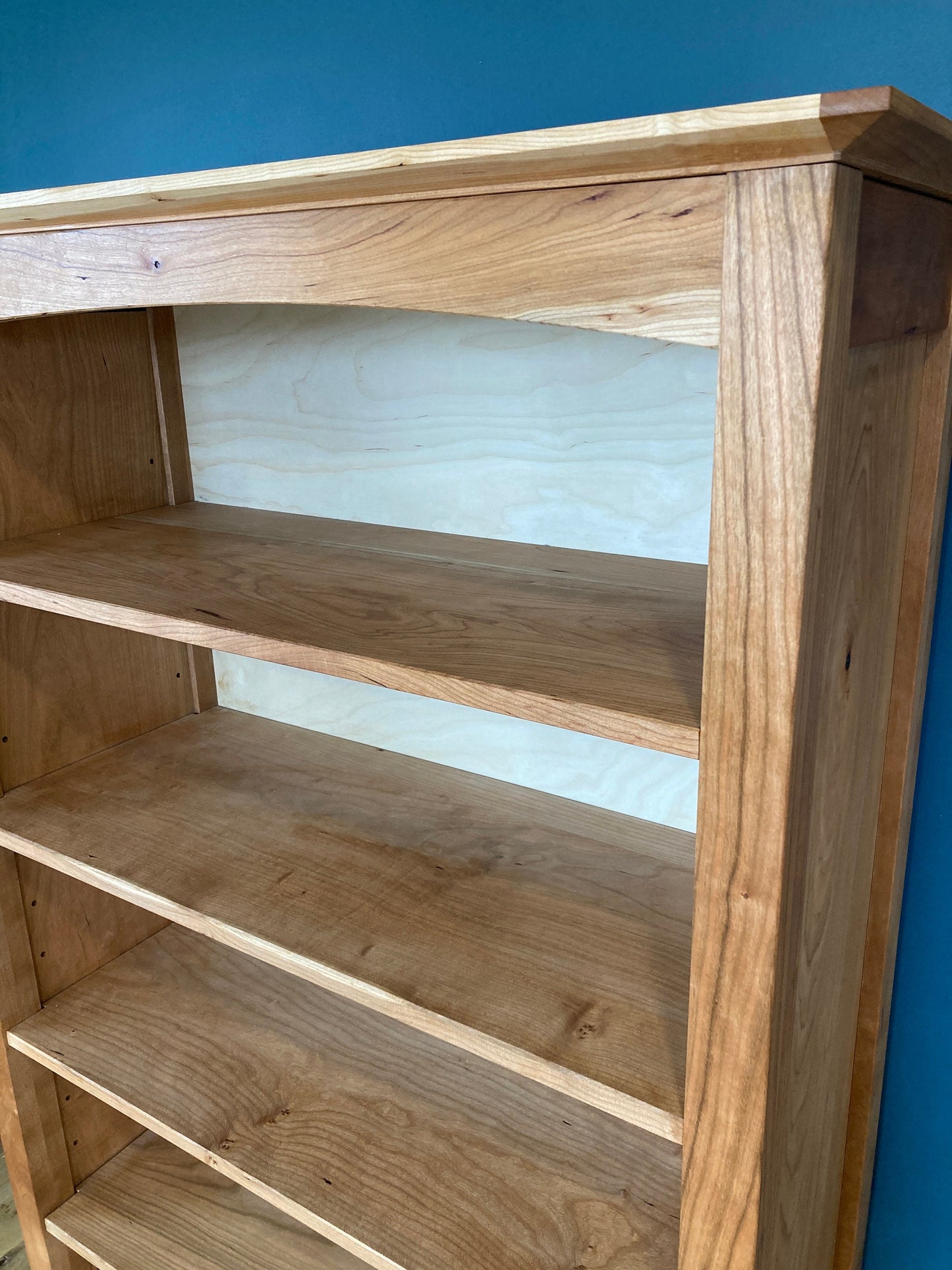 New Handmade Solid Cherry Wood Shaker Style 5-shelf Bookcase