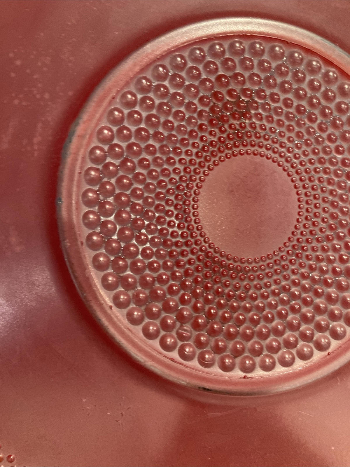 Vintage Art Deco Red Cranberry Hobnail Cake Plate – 12" Glass Serving Plate