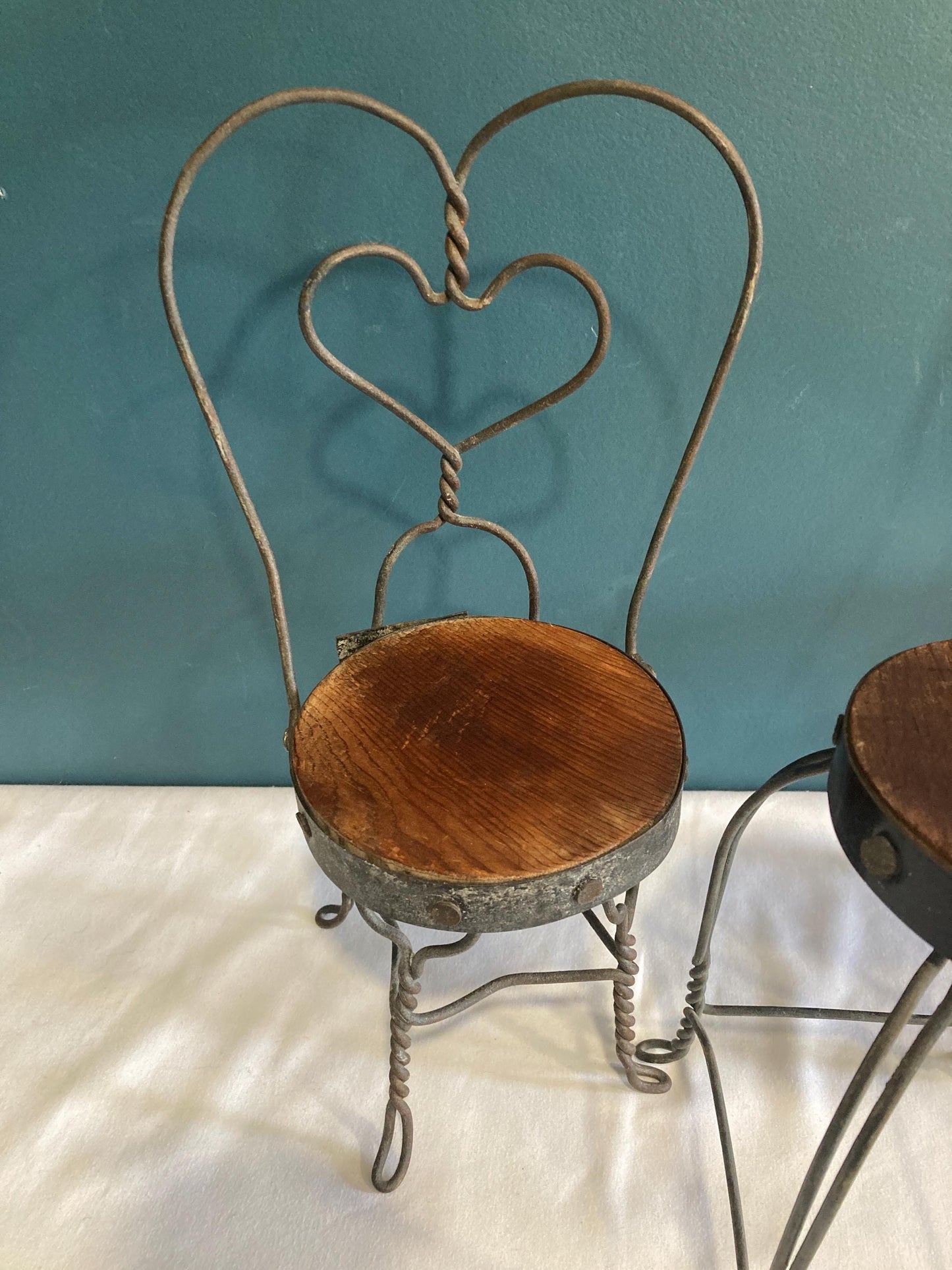 Vintage Miniature Ice Cream Parlor Table and Chairs