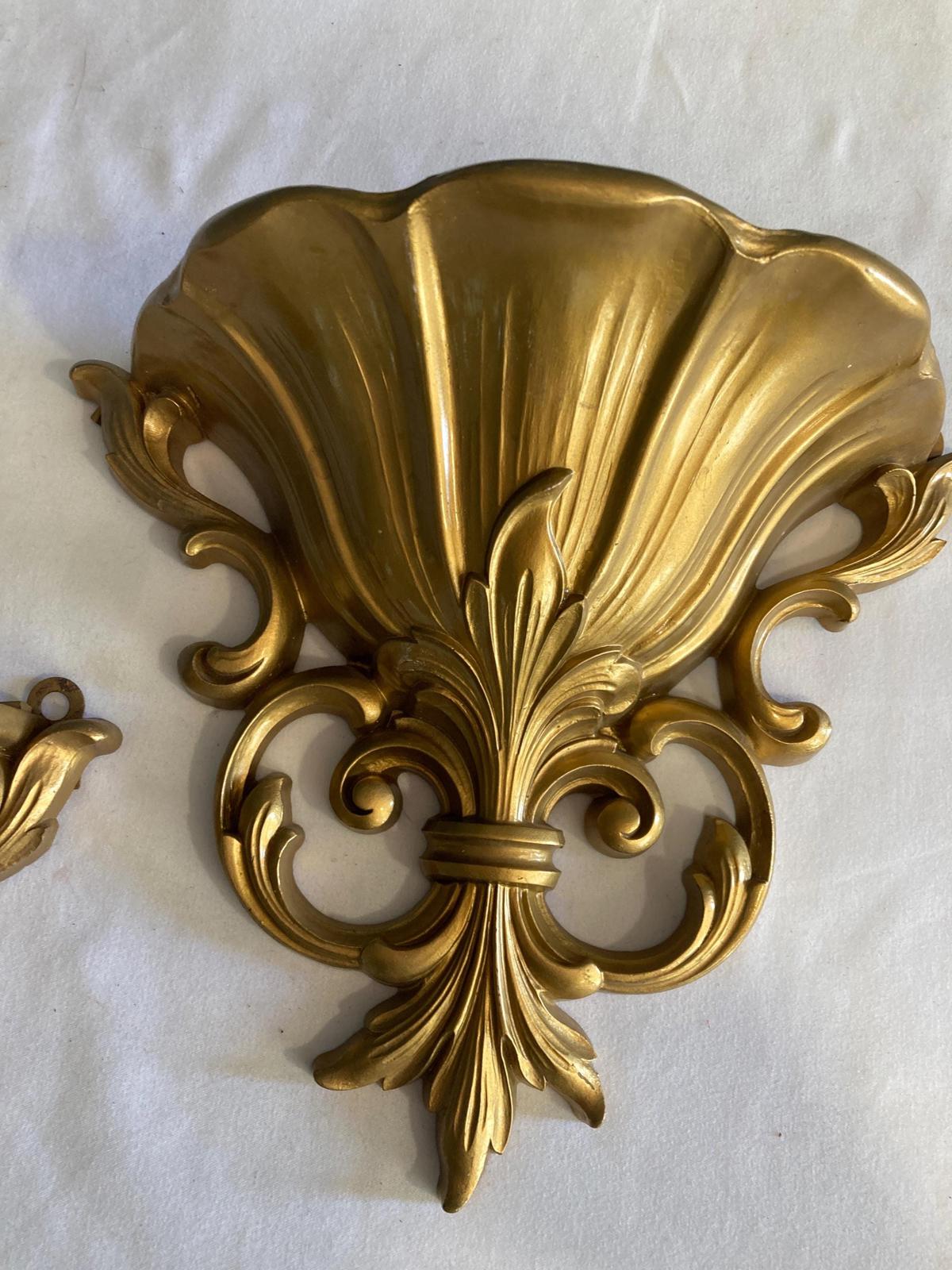 1960’s Dart Homco Gold Wall Pockets