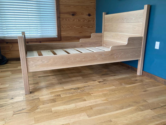 Solid Oak Bed Frame – Handmade Platform Bed – Custom Wood Bedroom Furniture