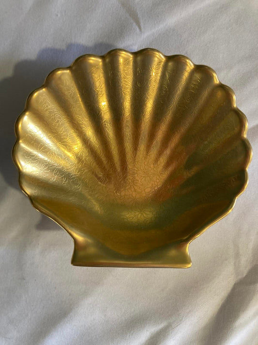 Vintage Pickard Gold Seashell Dish