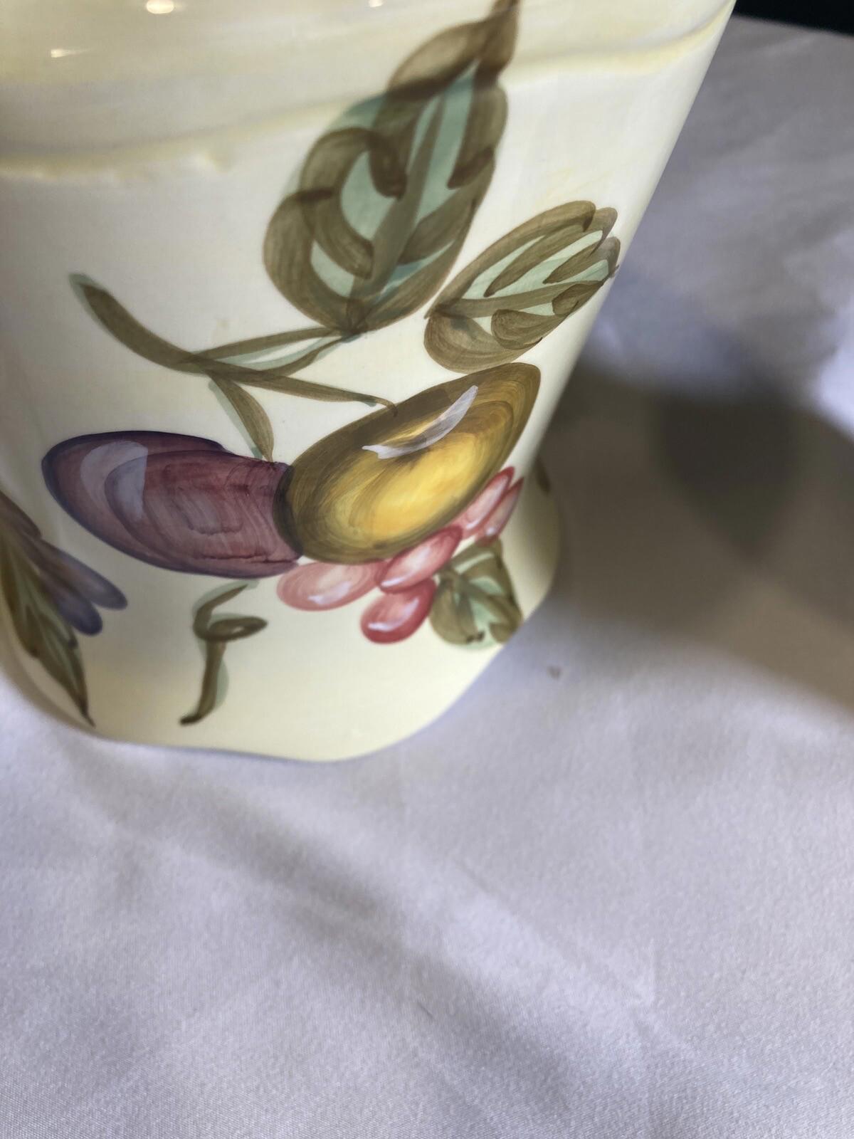 Vintage WCL Tuscan Fruit Canisters – Set of 2 Ceramic Kitchen Jars