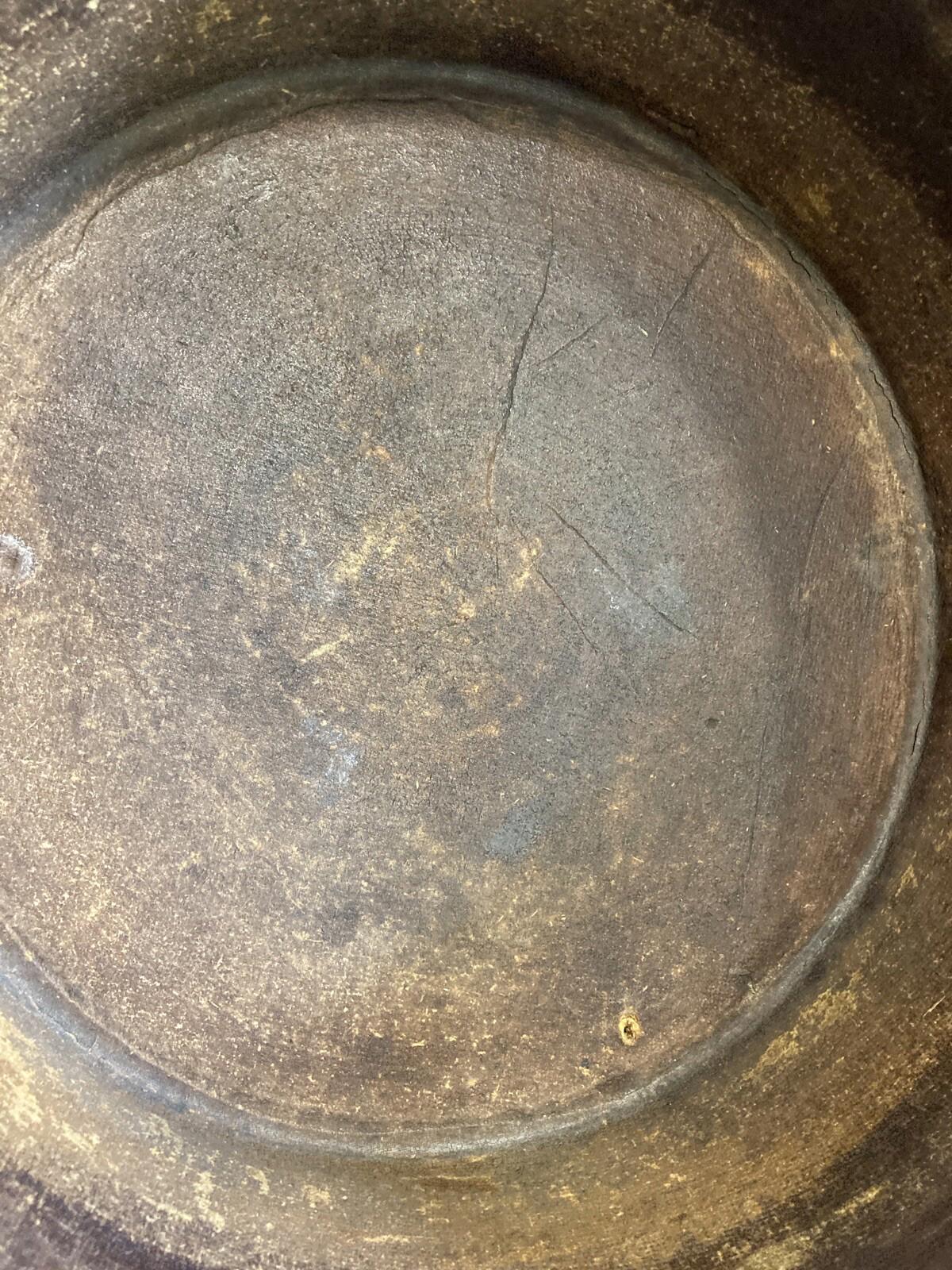 Antique Primitive 1800s Fibre Bowl with Handles – United Industrial 16” USA Made
