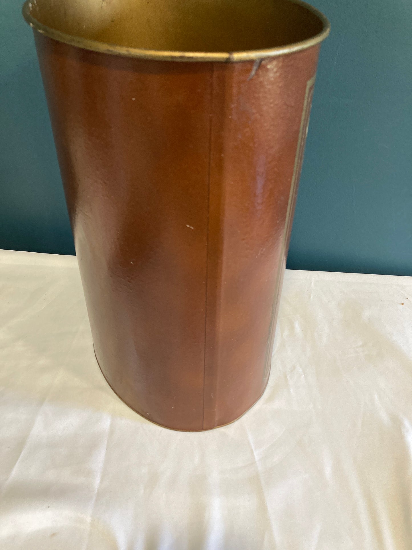 Vintage Metal Durand Chicago Shield Trashcan