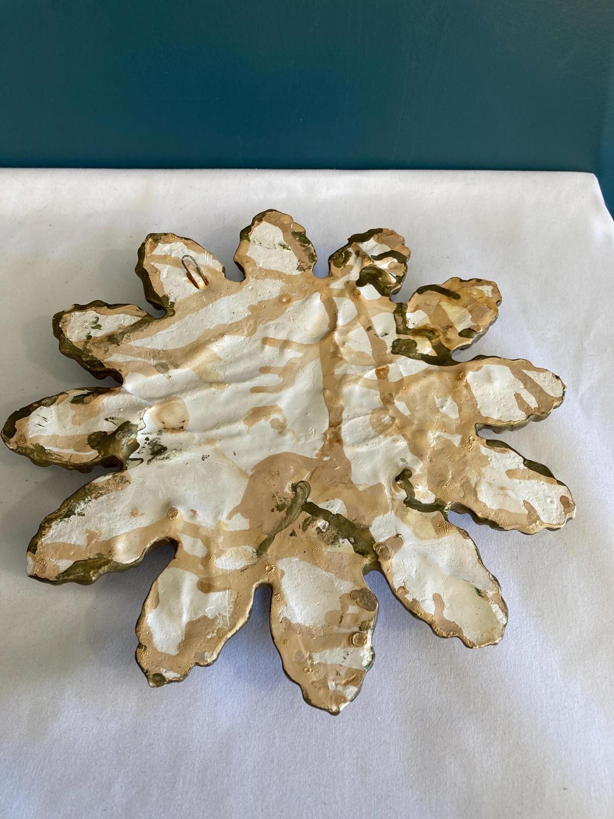 Vintage Gold Starburst Ceramic Candleholder