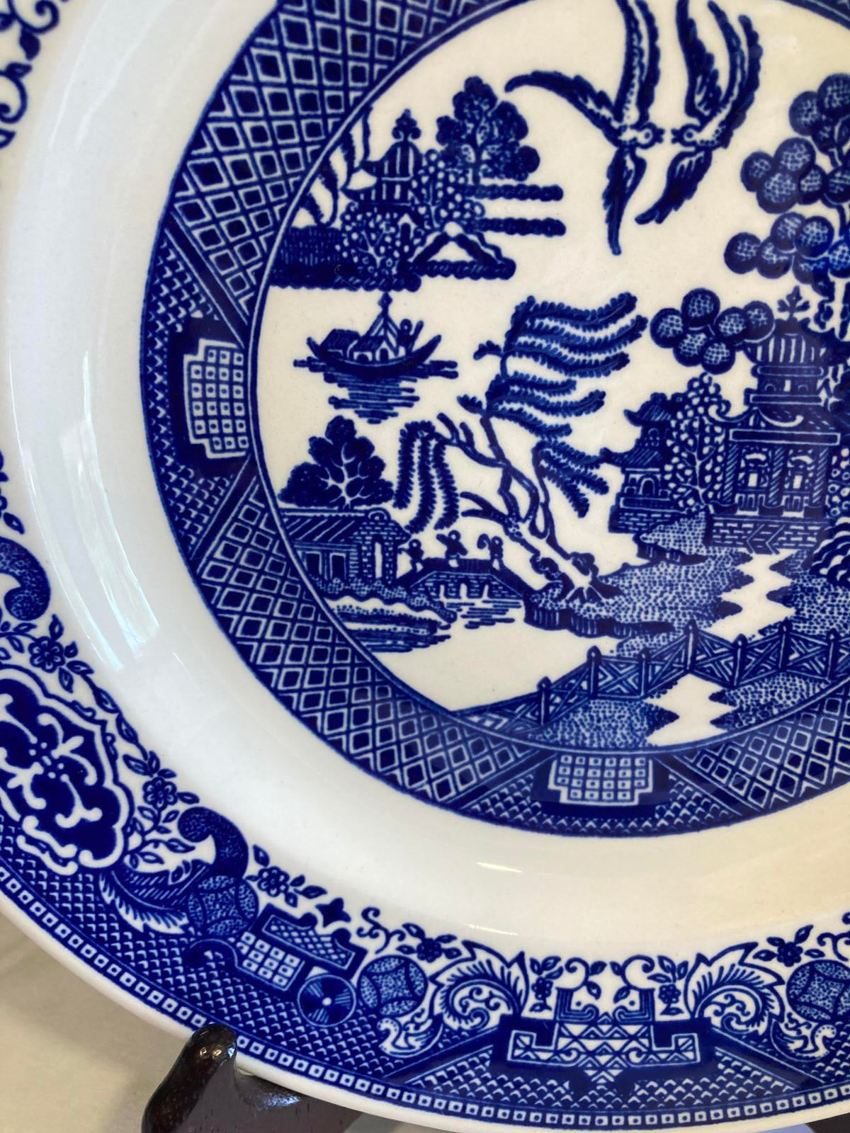 Royal China Willow Ware Blue & White Ironstone Plate – Vintage Finds