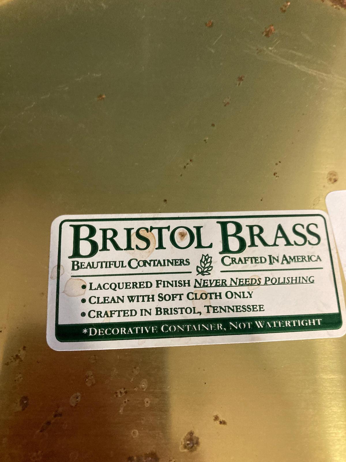 Vintage Hammered Brass Planter – Bristol Brass Tennessee – 8.1” Round