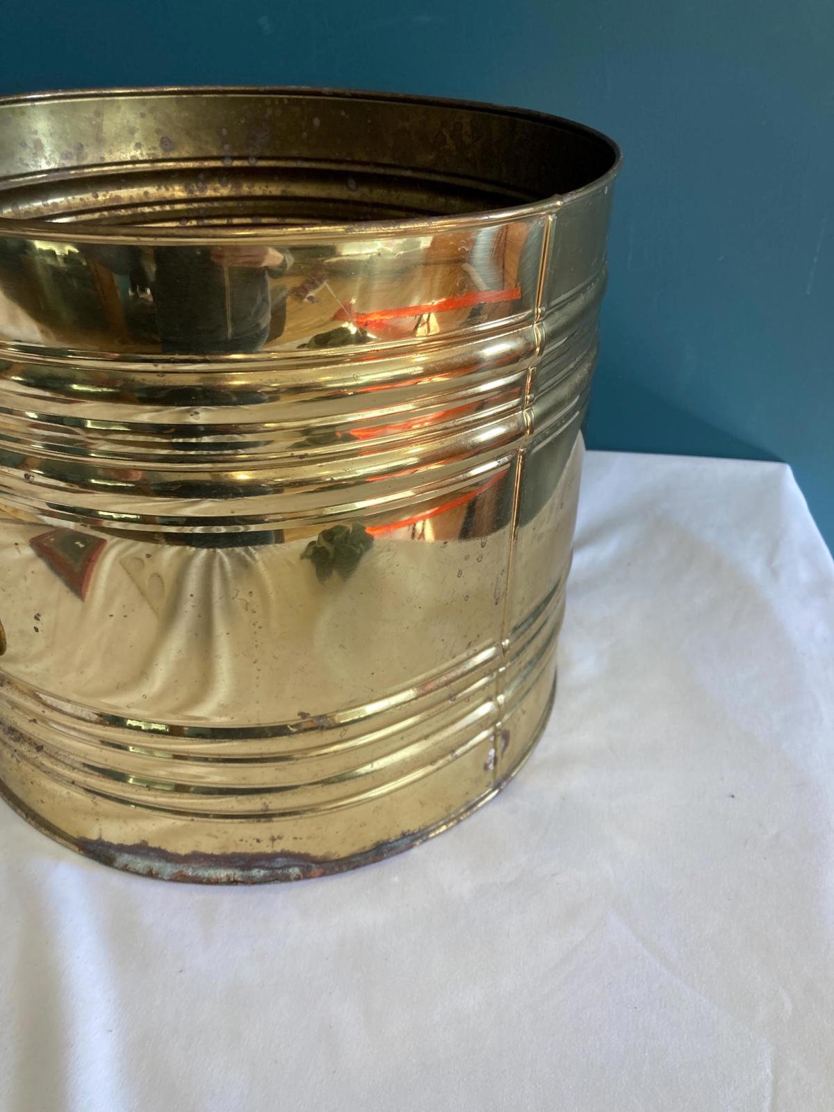 Vintage Rare Lion Head English Brass Planter