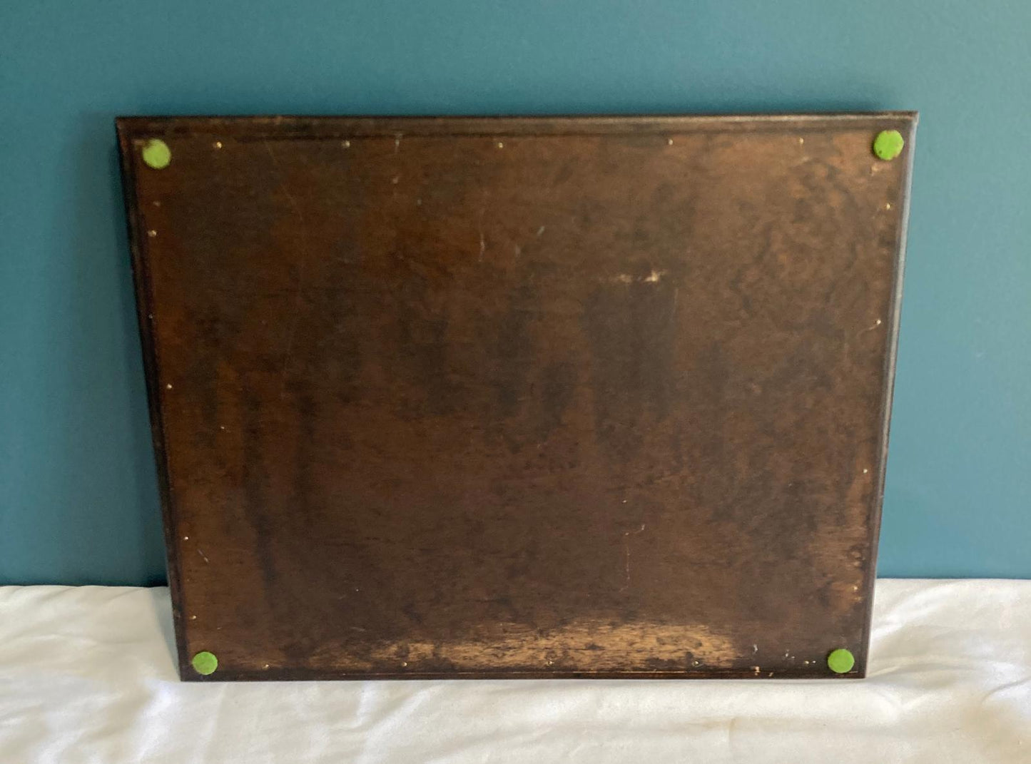 Antique Inlaid Mahogany Tray with Handles