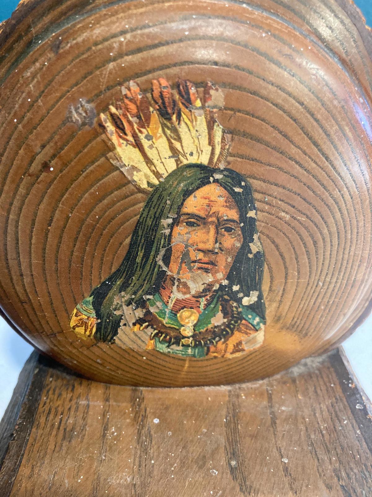 Antique Native American Live Edge Wood Bookends, set of 2