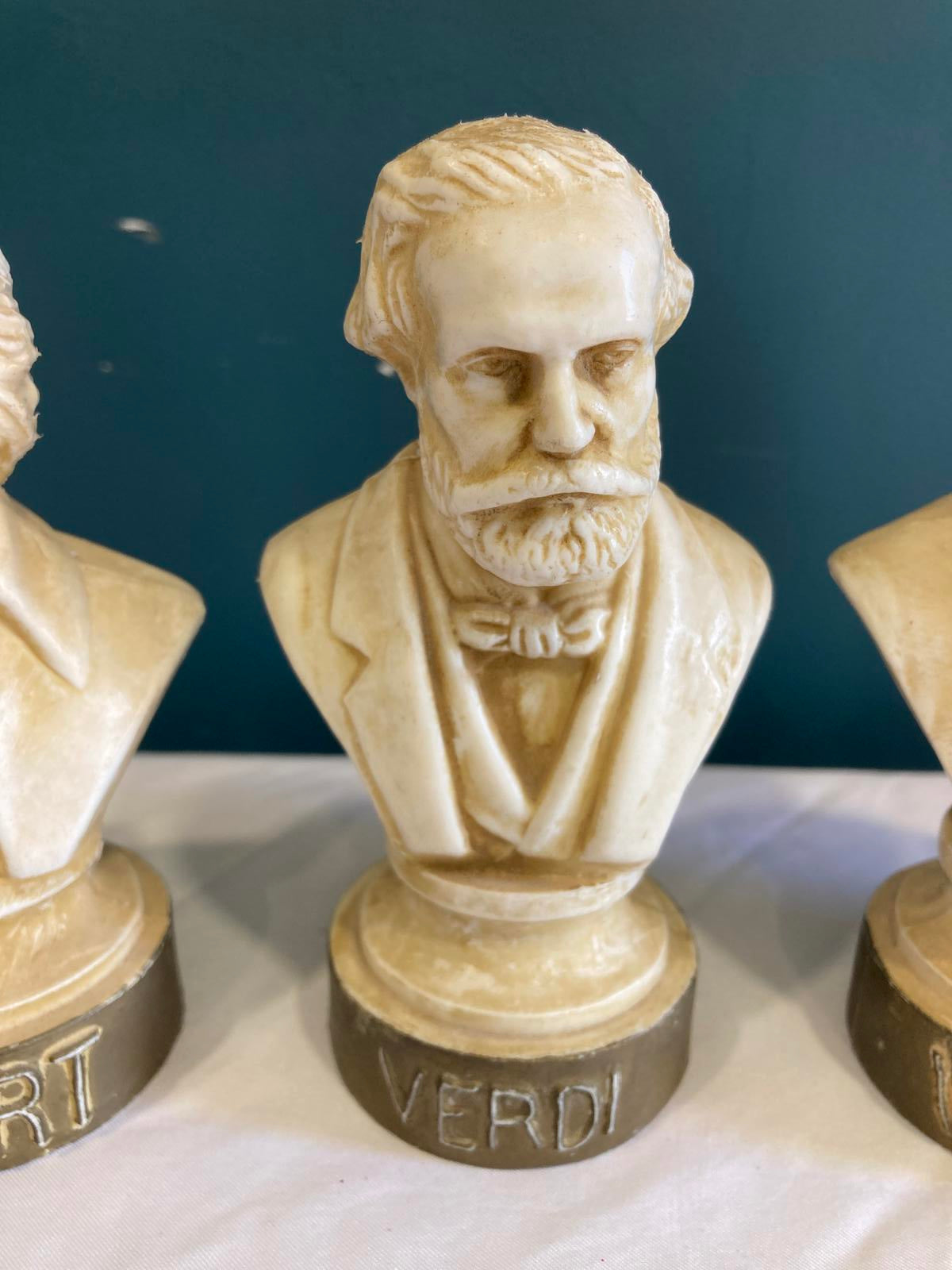 Vintage Set of 4 Composer Busts