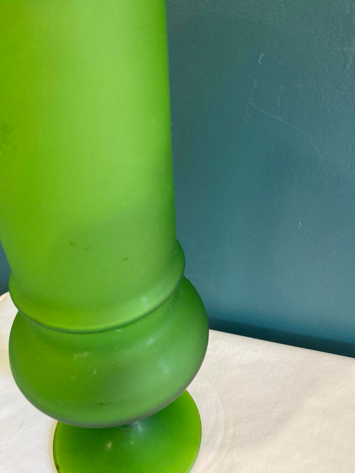 Carlo Moretti Green Satin Art Glass Vase – Vintage Finds