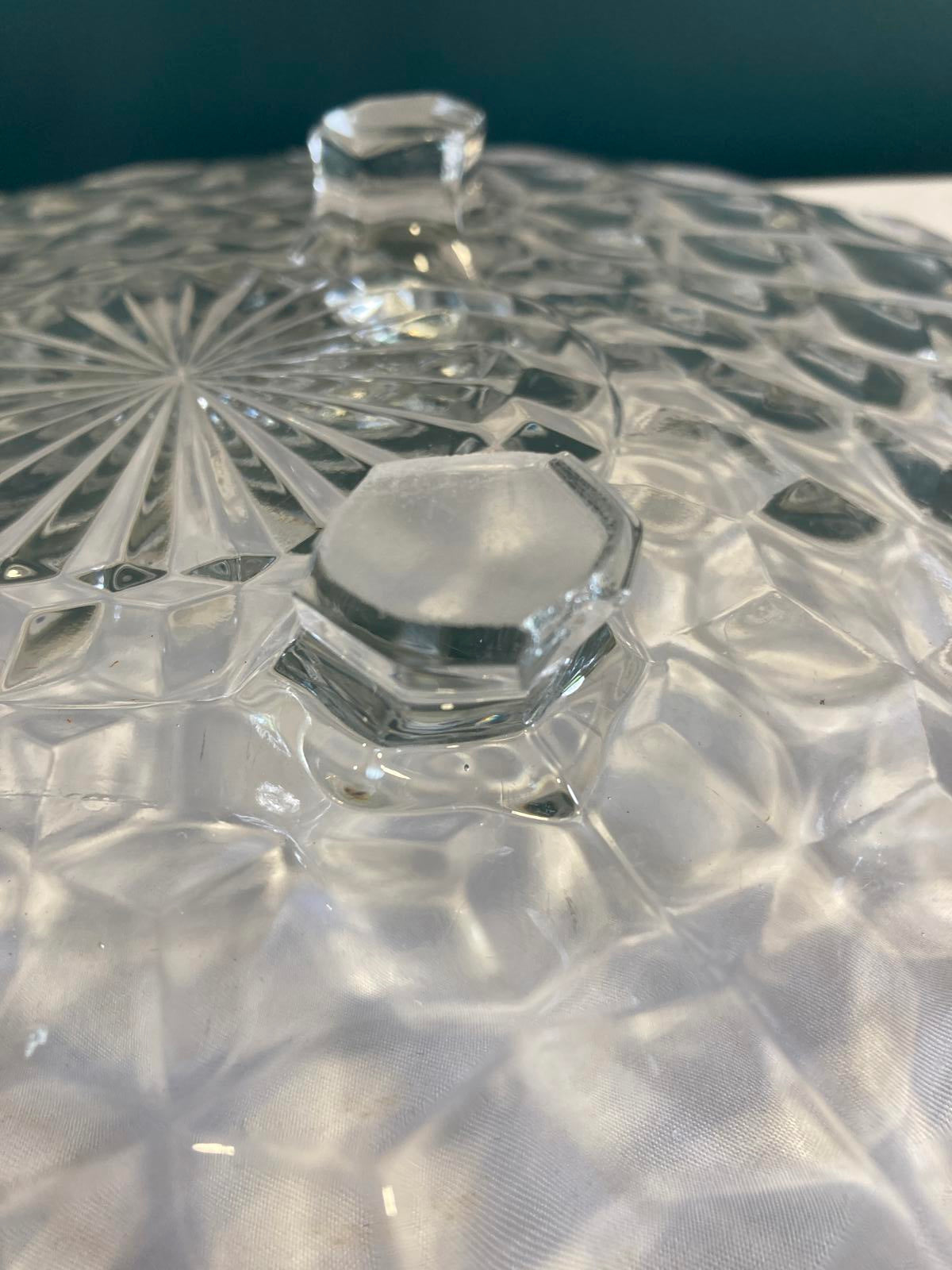 Vintage Fostoria Cubist Footed Platter