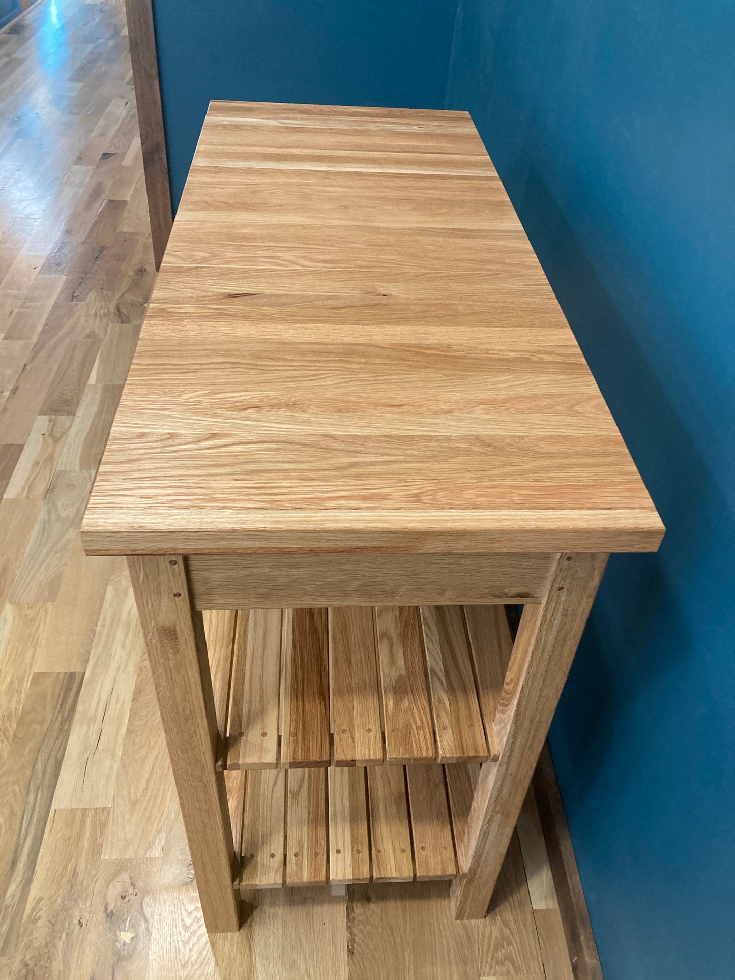 Solid Oak Butcher Block Kitchen Island
