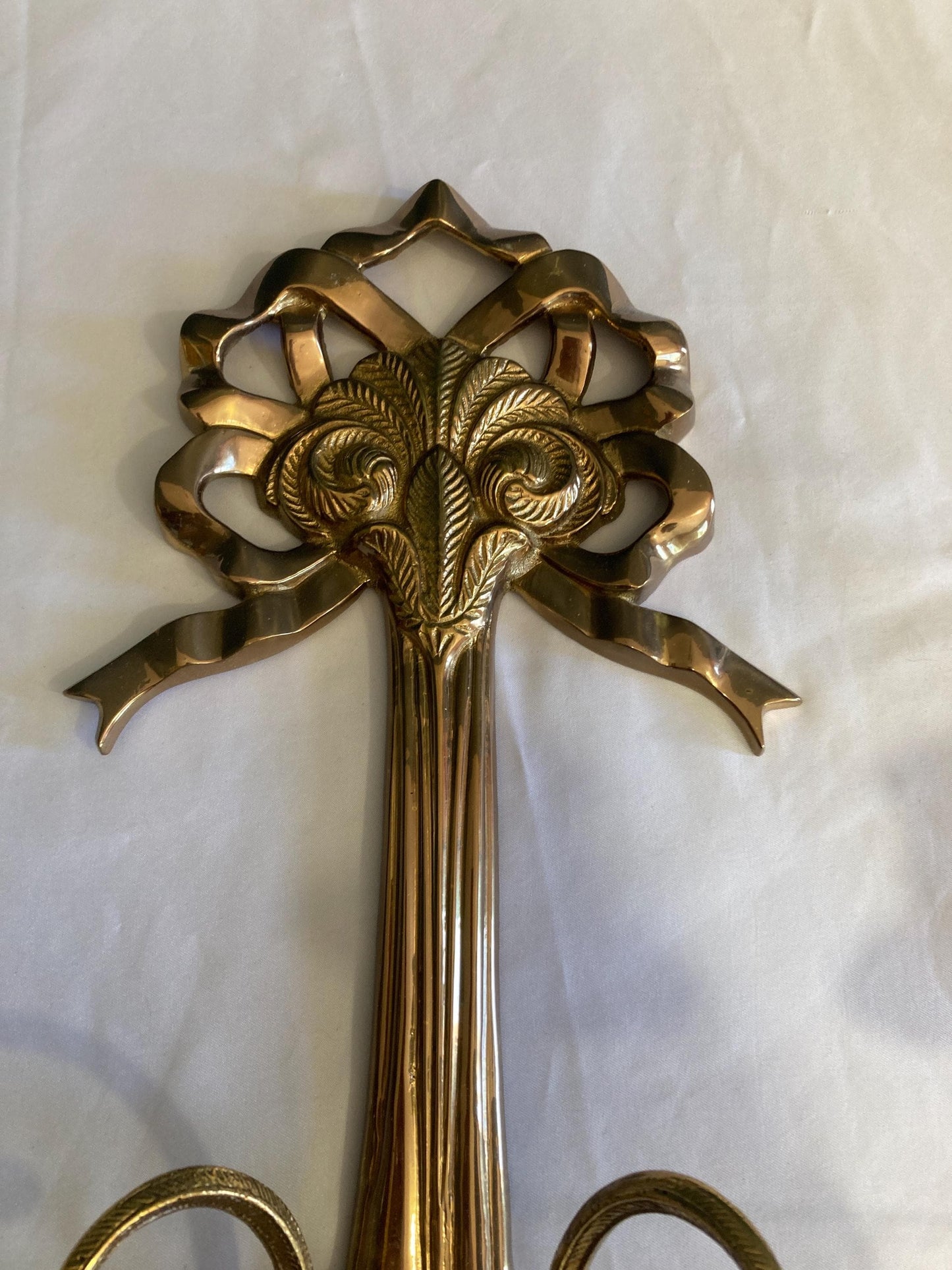 Vintage Solid Brass Candle Sconces
