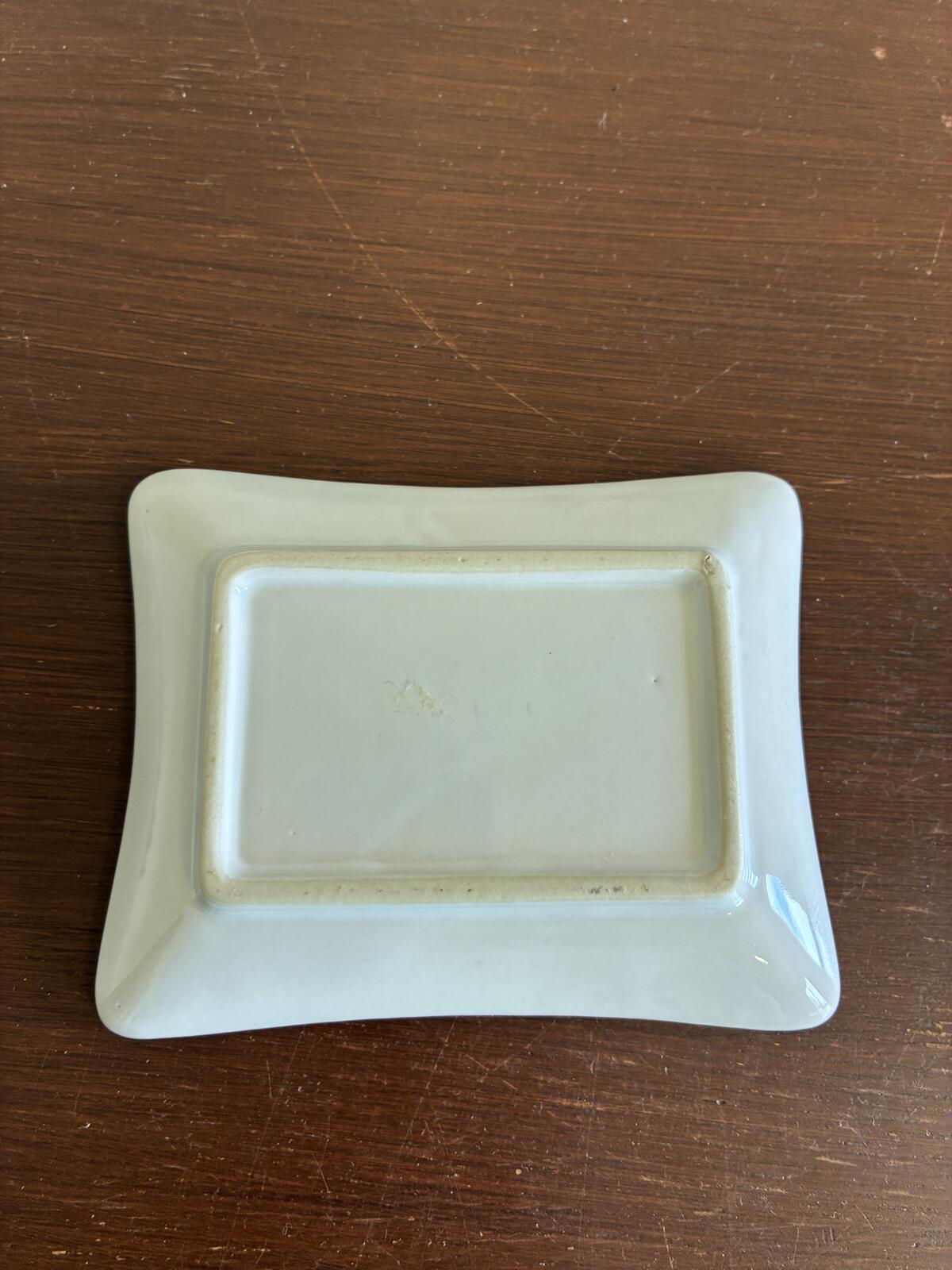 Vintage Floral Porcelain Soap Dish - Hand-Painted Tray