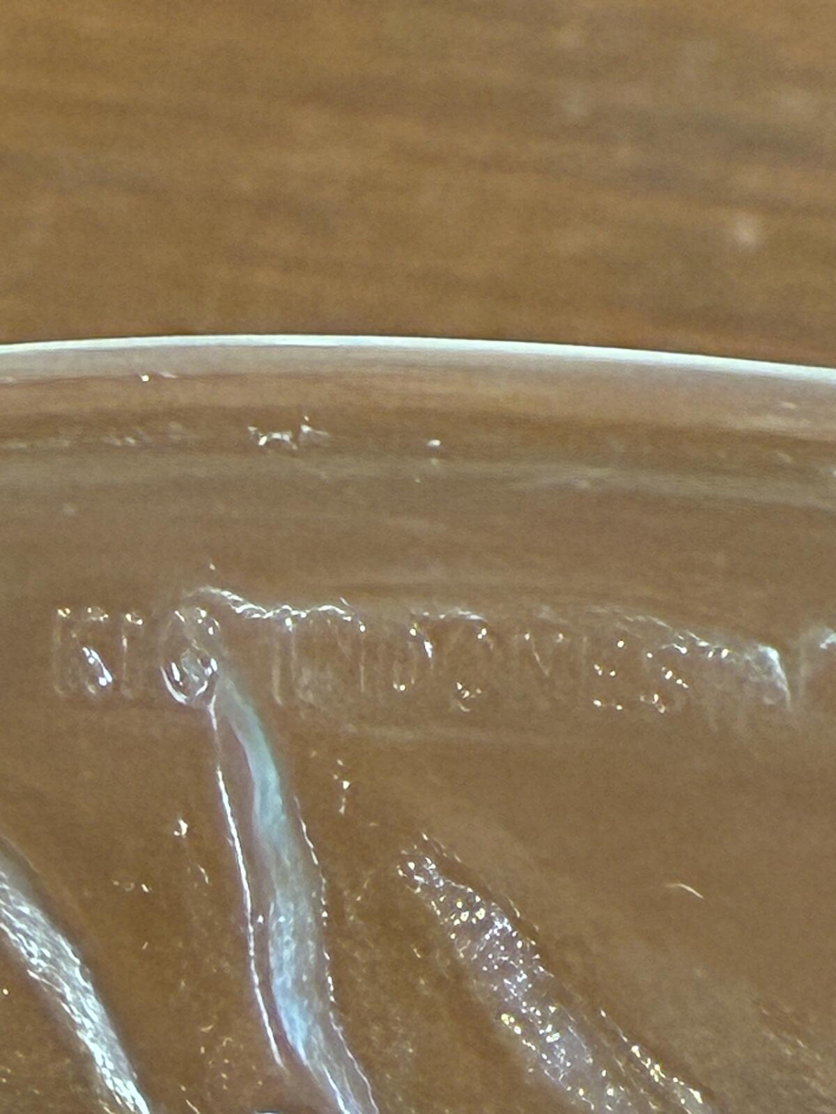 Set of 10 Vintage KIG Indonesia Pressed Clear Glass Grape Bowls