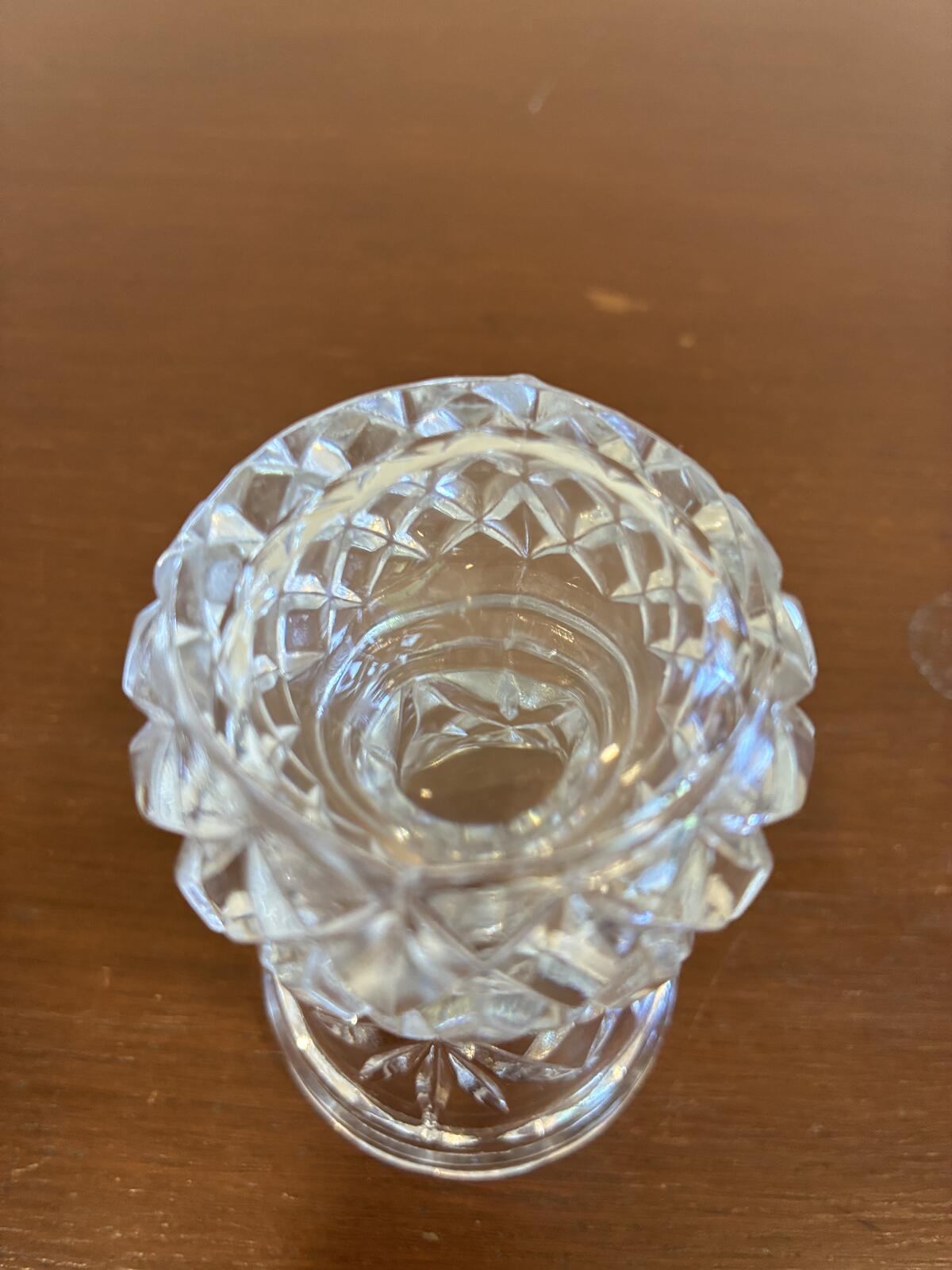 Vintage Cut Glass Toothpick Holder, Pressed Glass Table Accent