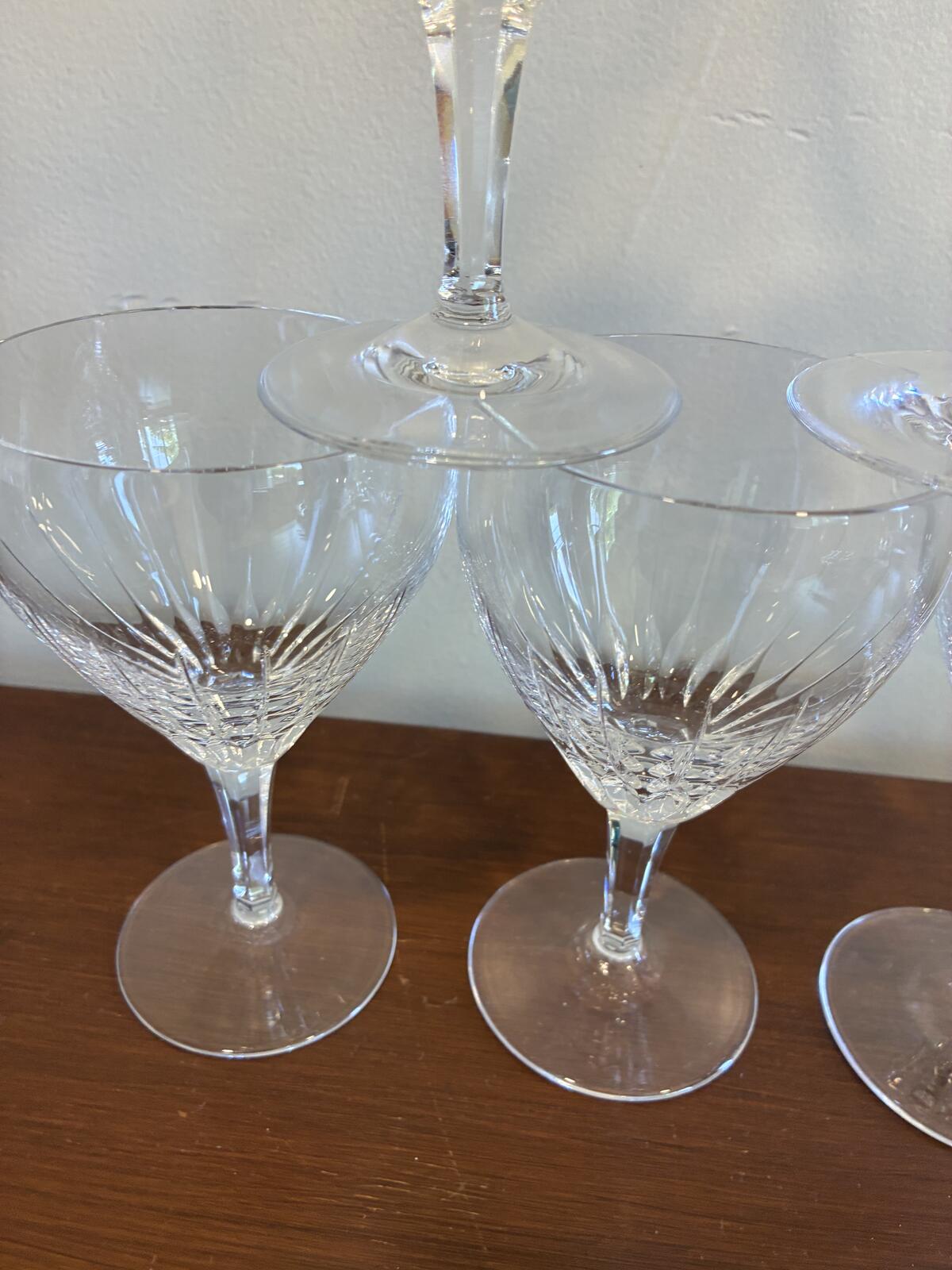 Vintage Josair Germany Crystal Water Glasses Set of 10 Elegant Stemware