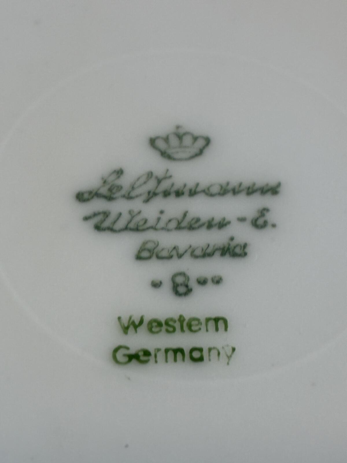 Vintage Seltmann Weiden Bavaria German Fruit & Nut Tea Cups & Saucers Set of 6