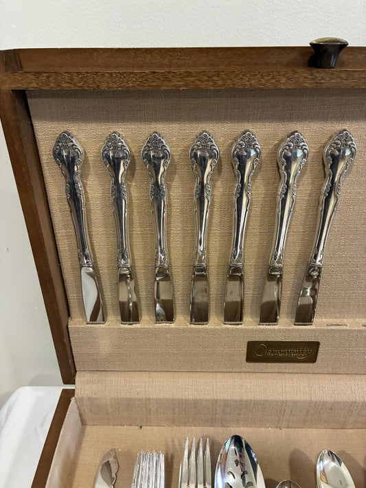 Vintage Community Silverplate Flatware Set, Affection Pattern, 52 Piece Set