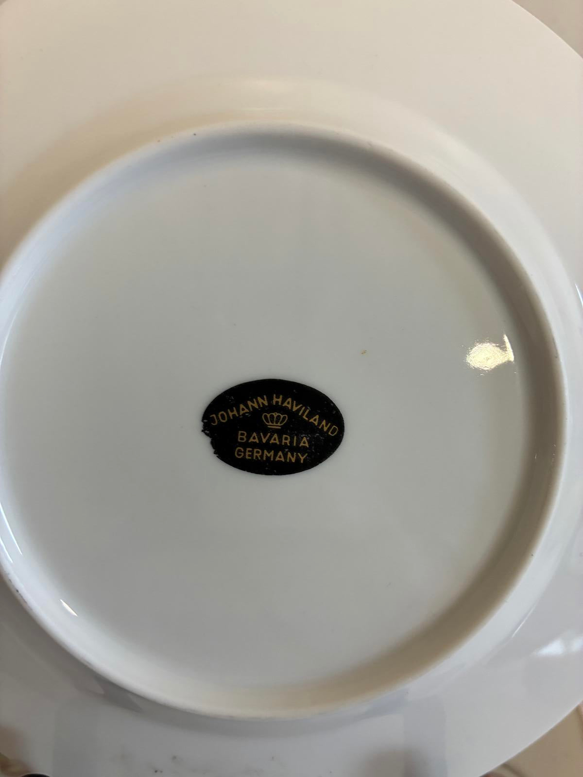 Johann Haviland Sweetheart Rose Bread Plates Set of 10 Bavaria