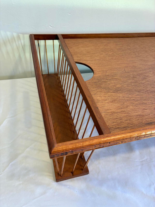 Vintage Bed Tray With Magazine Racks, Wood Breakfast Tray Mid CenturyTray