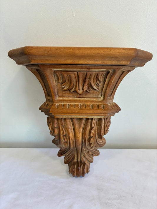 Vintage Carved Wood Wall Shelf Corbel Shelf Decorative Wall Bracket Display