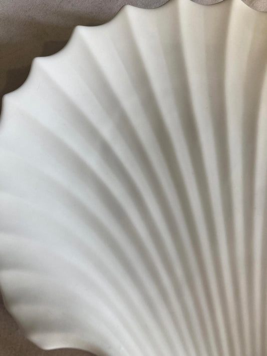 Vintage White Seashell Serving Dish