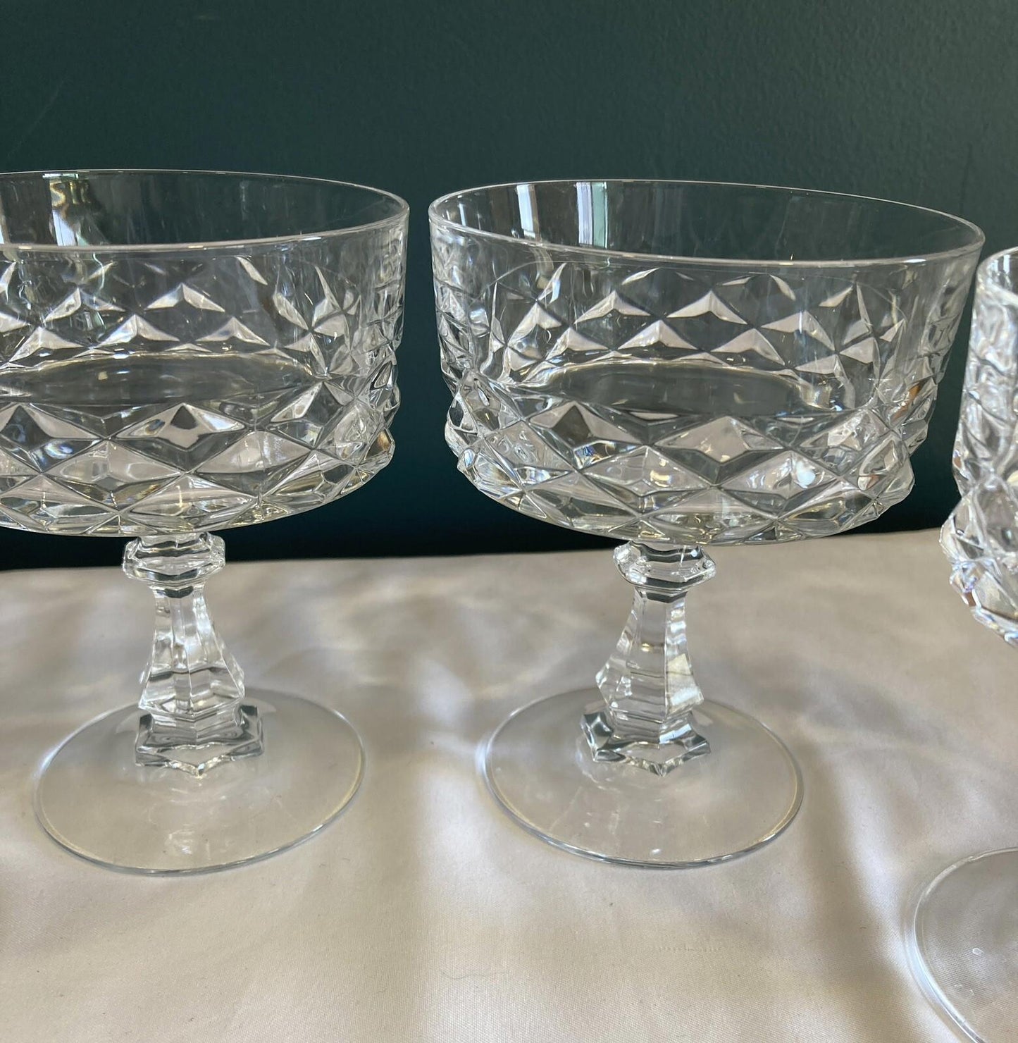 Set of 4 Cristal D'Arques Lead Crystal Sherbet Glasses