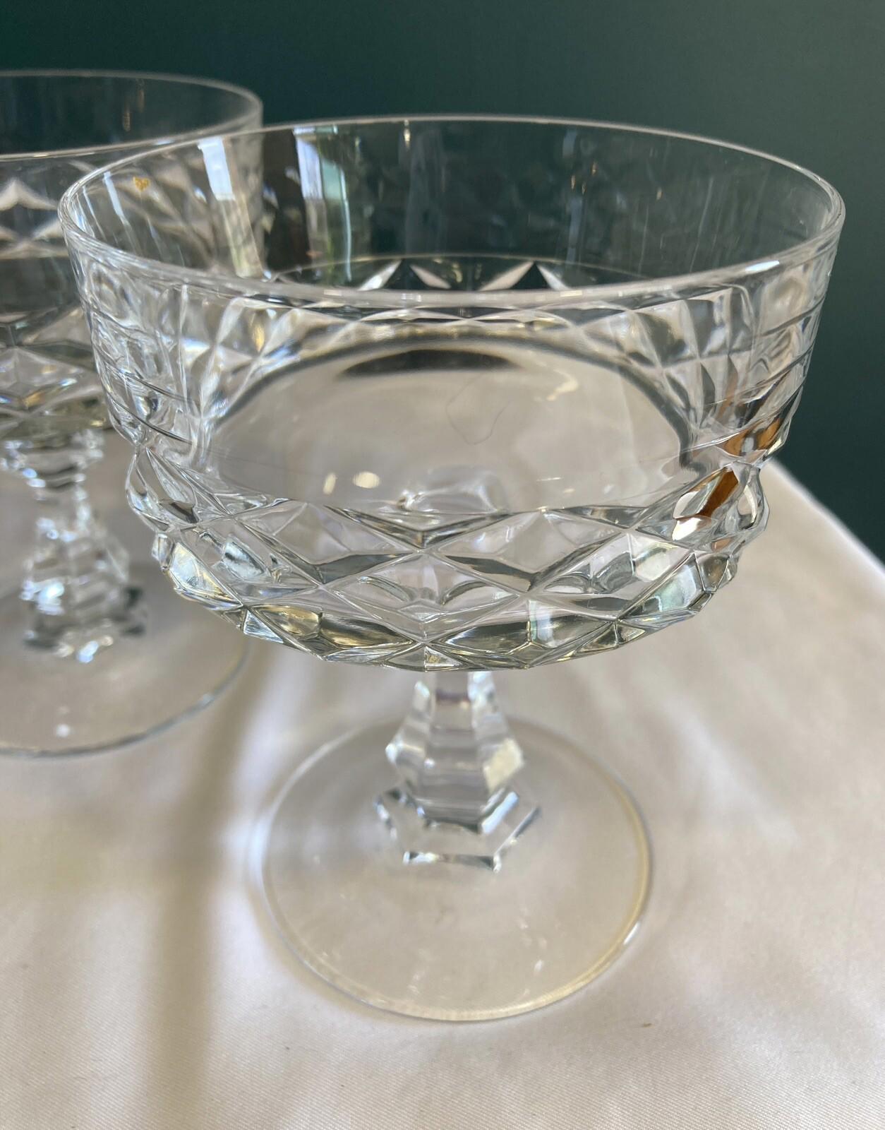 Set of 4 Cristal D'Arques Lead Crystal Sherbet Glasses