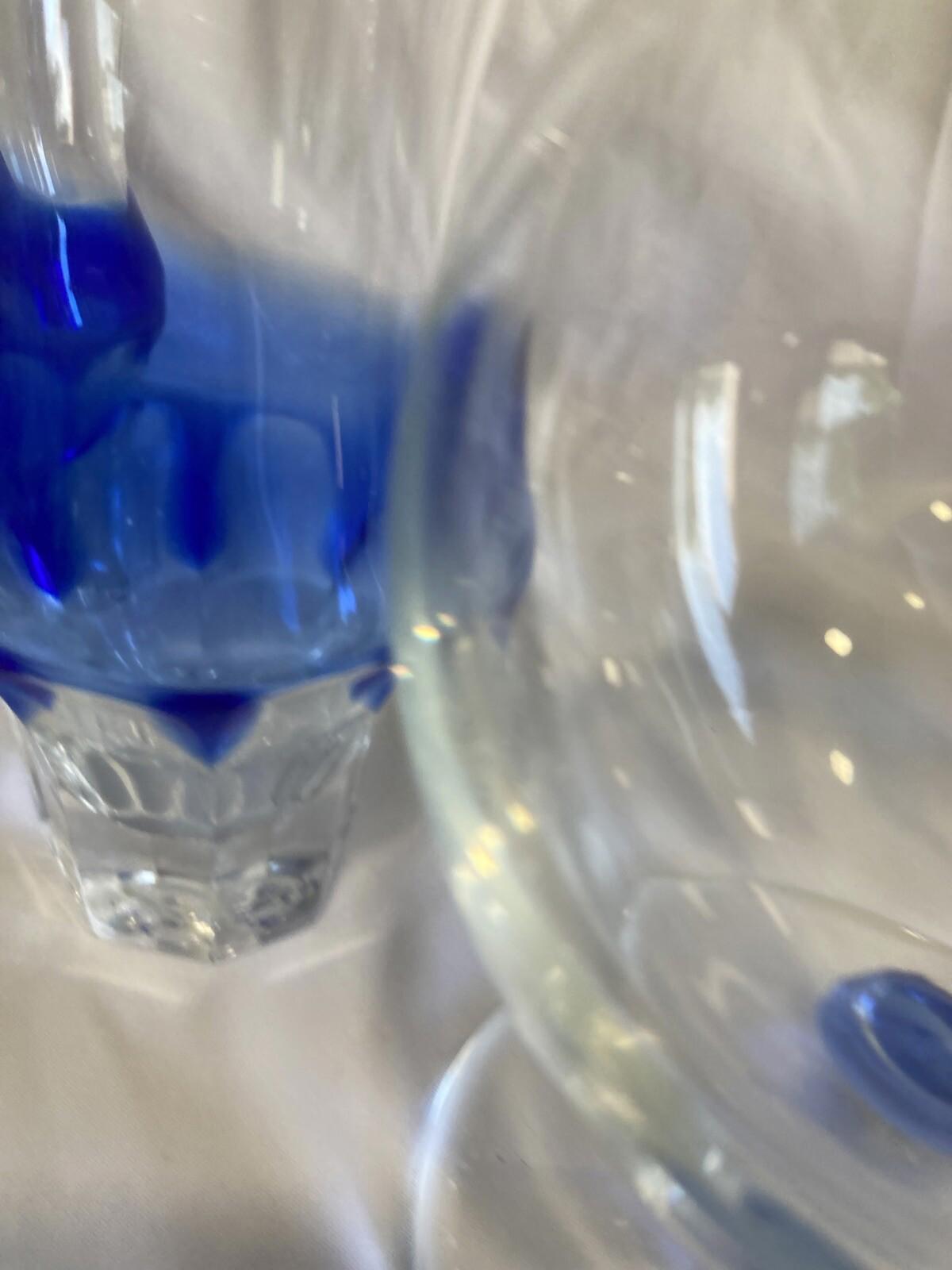 Rare Chribska Cobalt Blue Decanter & Glasses Set – Vintage Czech Glassware