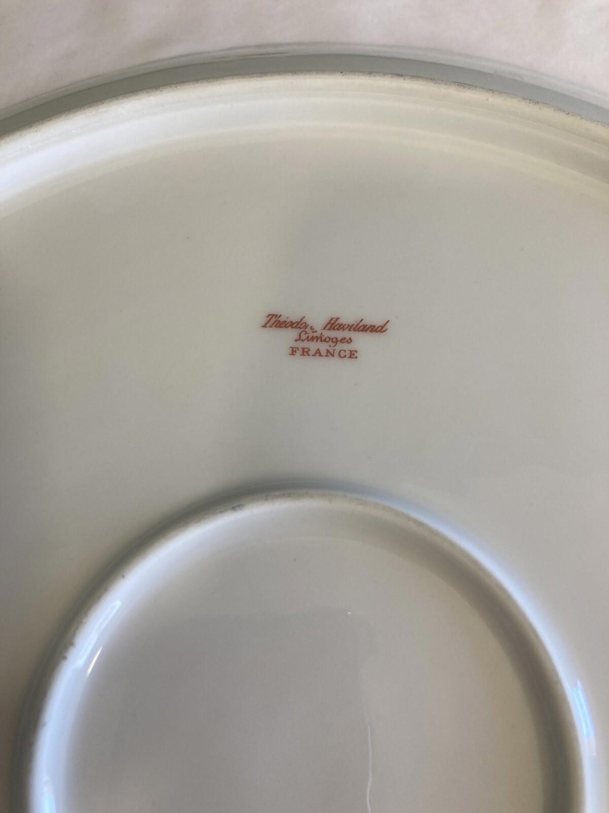 Theodore Haviland Limoges France Platter – Pink Roses & Gold Trim, 13"x12.5"