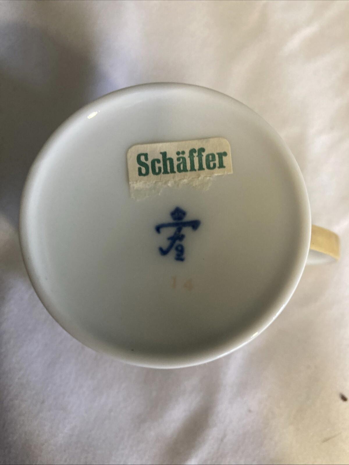 Vintage Schaffer West Germany Demitasse Cup & Saucer – Waterloother Zu Osnabruck