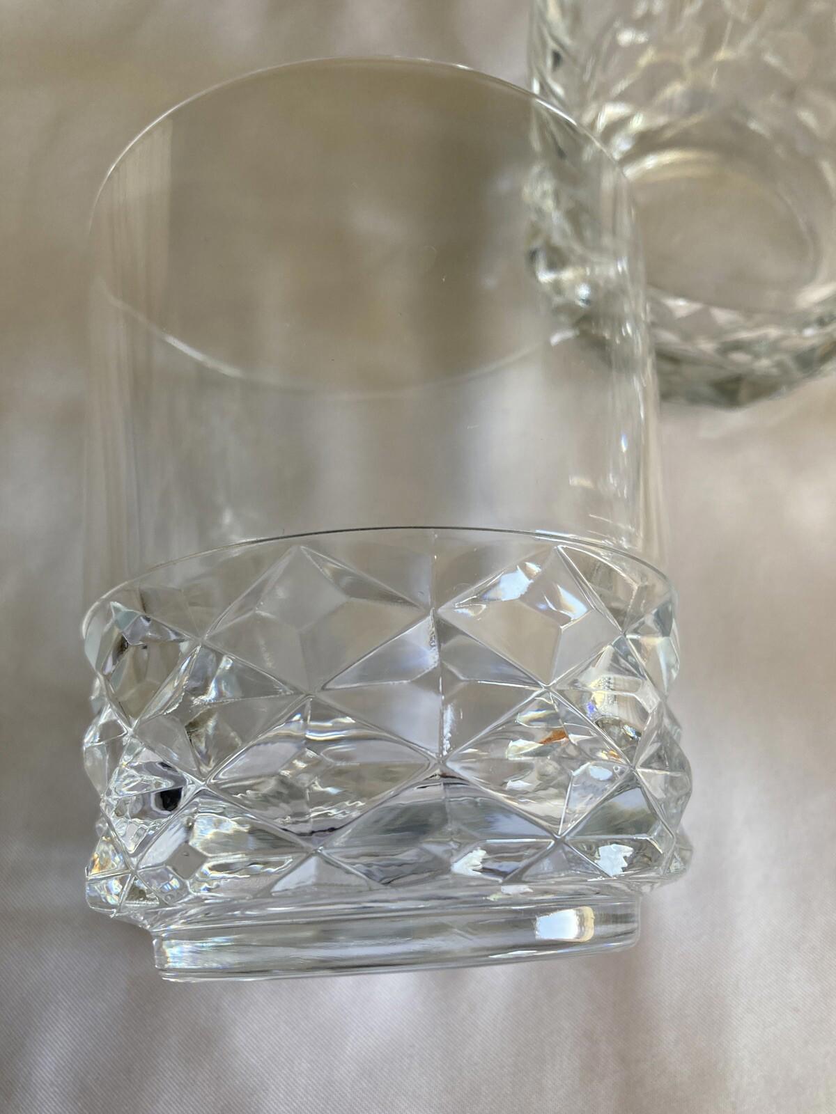 Set of 4 Cristal D'Arques Lowball Crystal Glasses