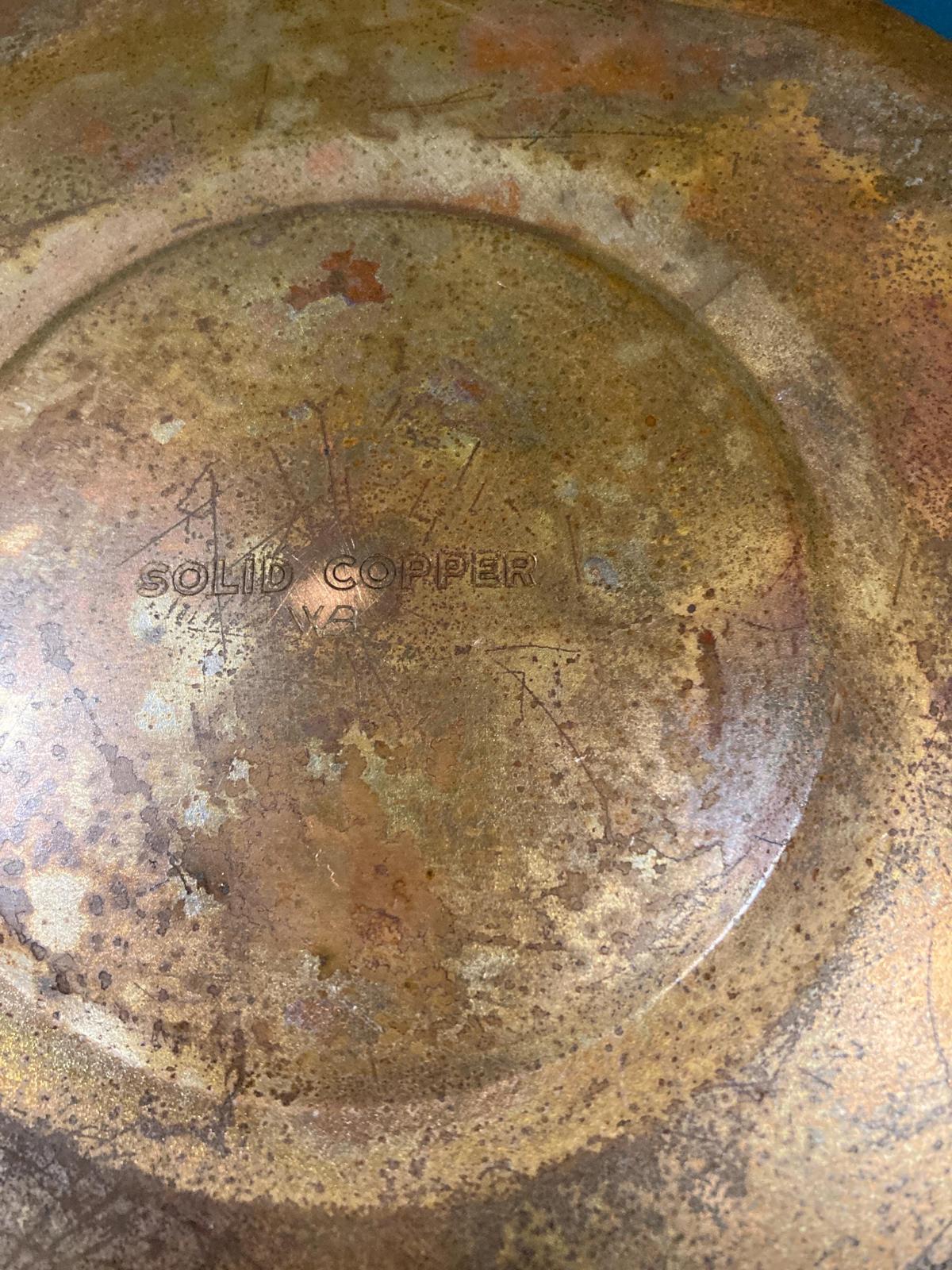 Vintage 7.5” Copper Planter