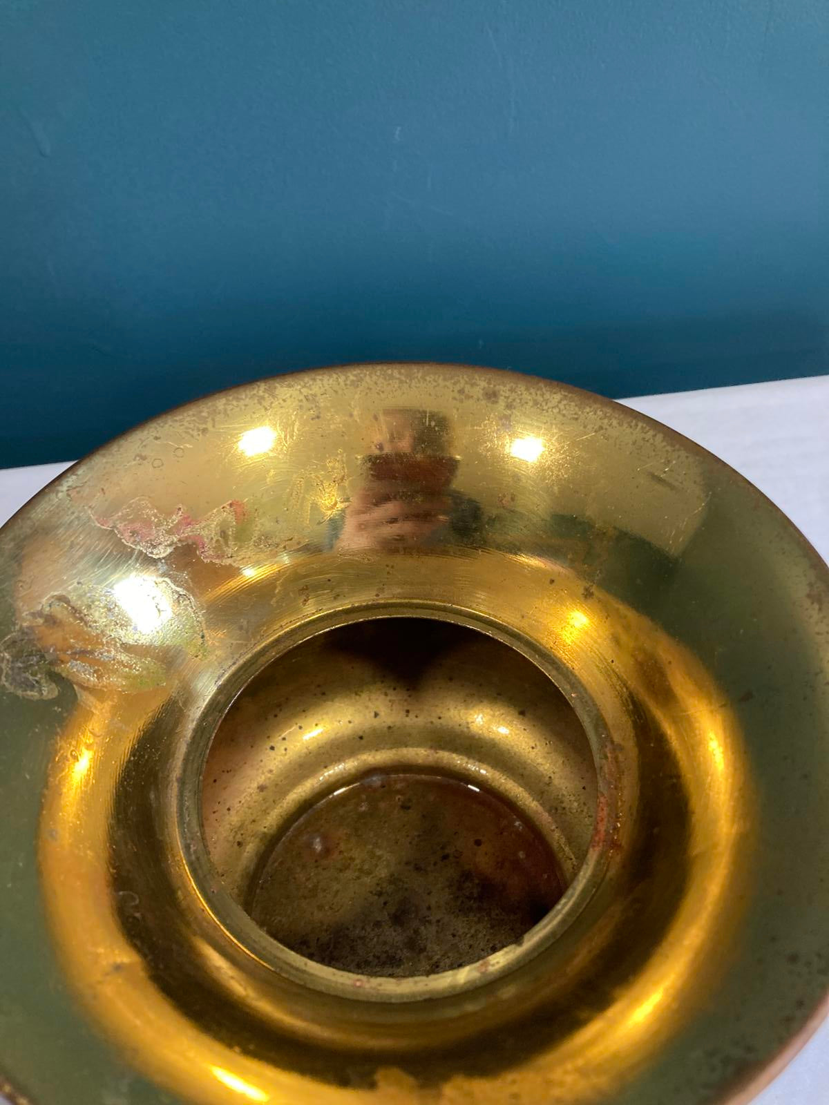 Vintage Solid Brass Spittoon by Norleans England