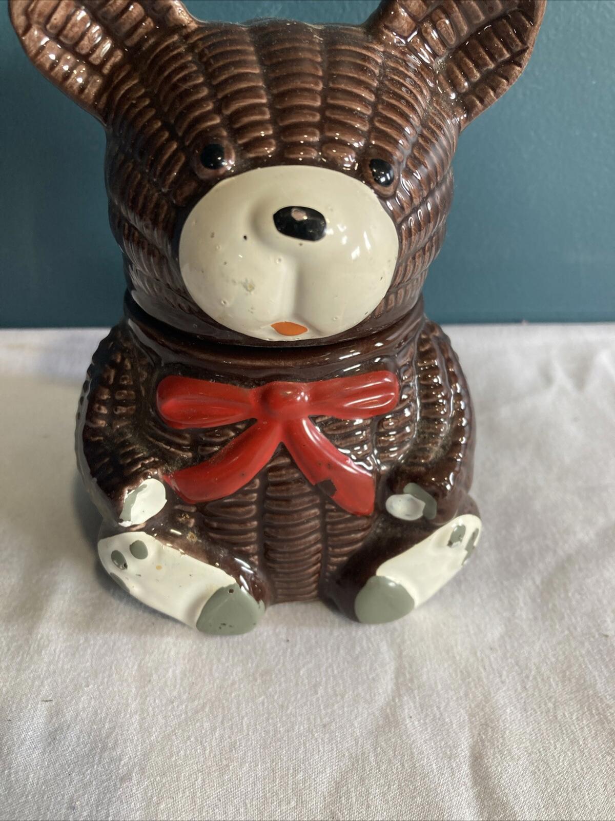 Otigiri Ceramic Brown Bear Jelly or Honey Jar