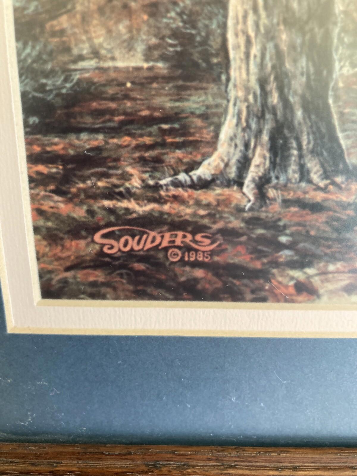 Vintage 1985 Randy Souders "Grandma’s House" Print – Framed Victorian Home Art