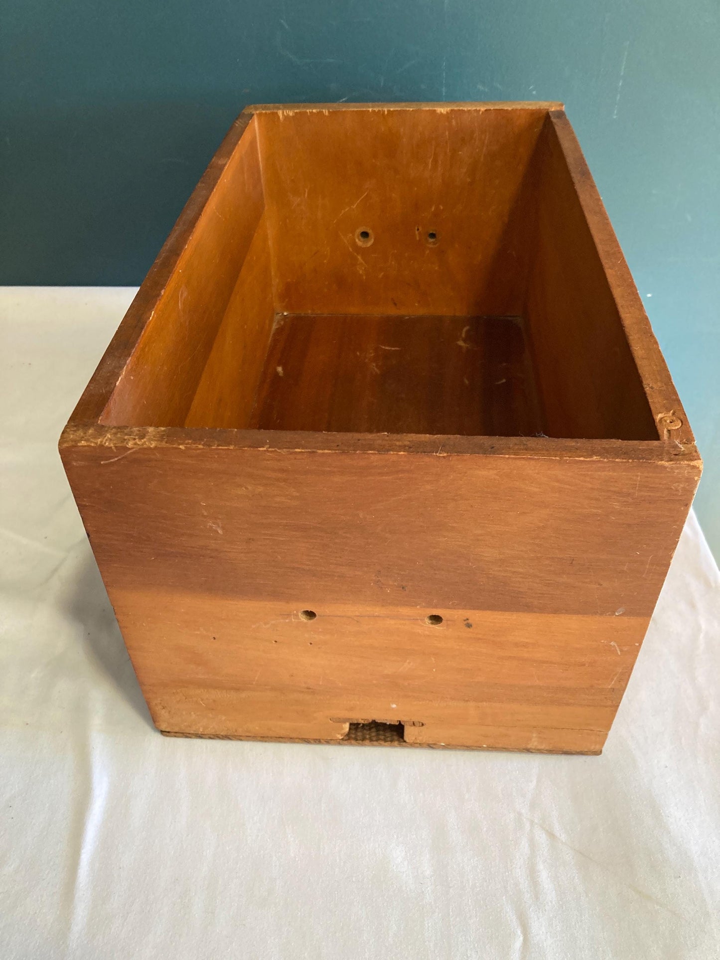 Vintage Solid Wood Box with Dovetails