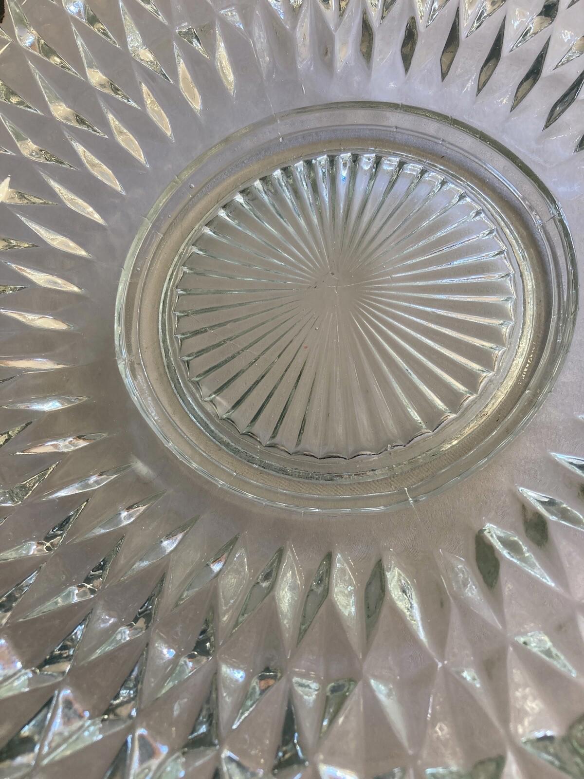 Vintage Indiana Glass Diamond Point Basket – Tiara Exclusive MCM
