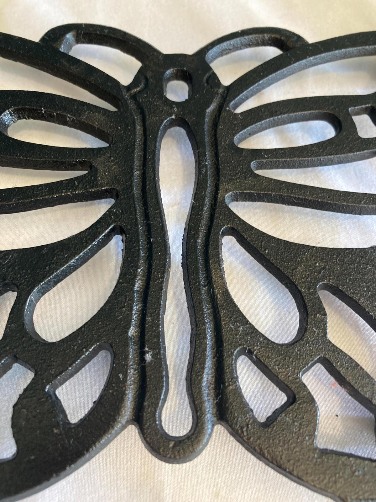 Vintage Cast Iron Butterfly Trivets