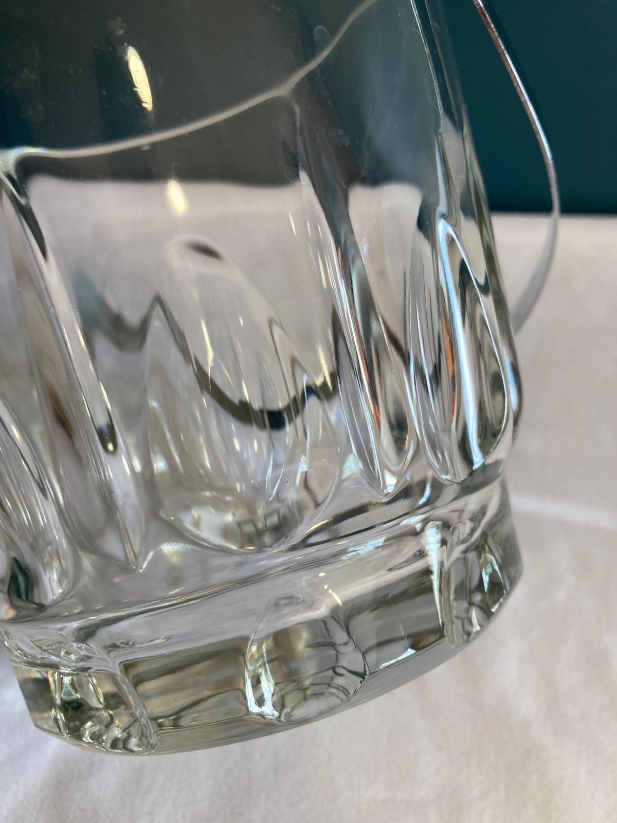Vintage Crystal Ice Bucket with Removable Handle