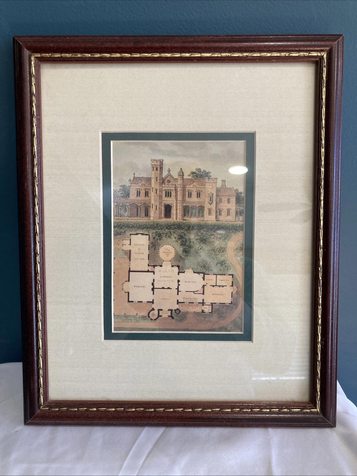 Alexander Jackson Davis Castle Print – Framed Architect House Drawing