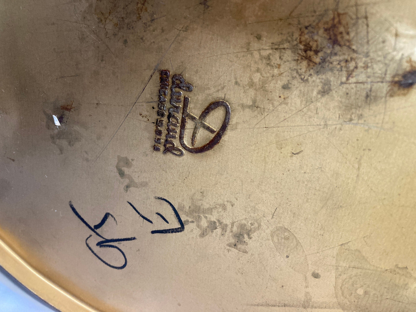 Vintage Metal Durand Chicago Shield Trashcan