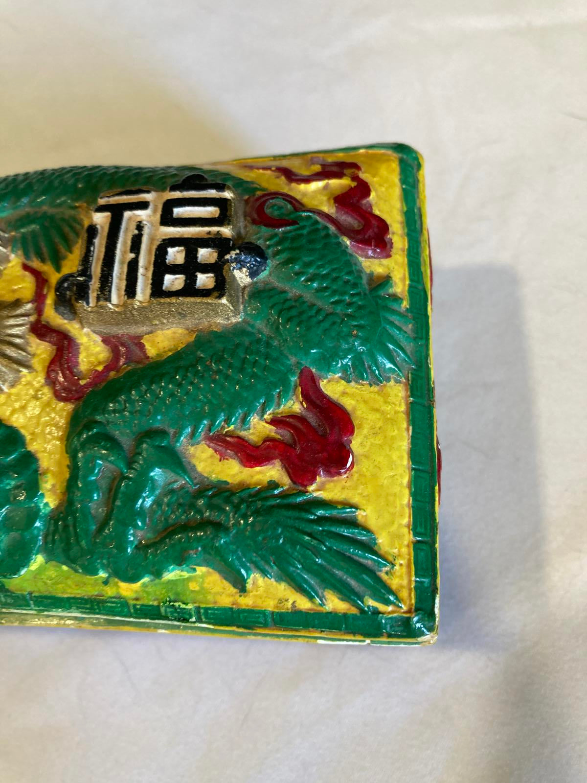 Vintage Dresdencraft Ceramic Dragon Box