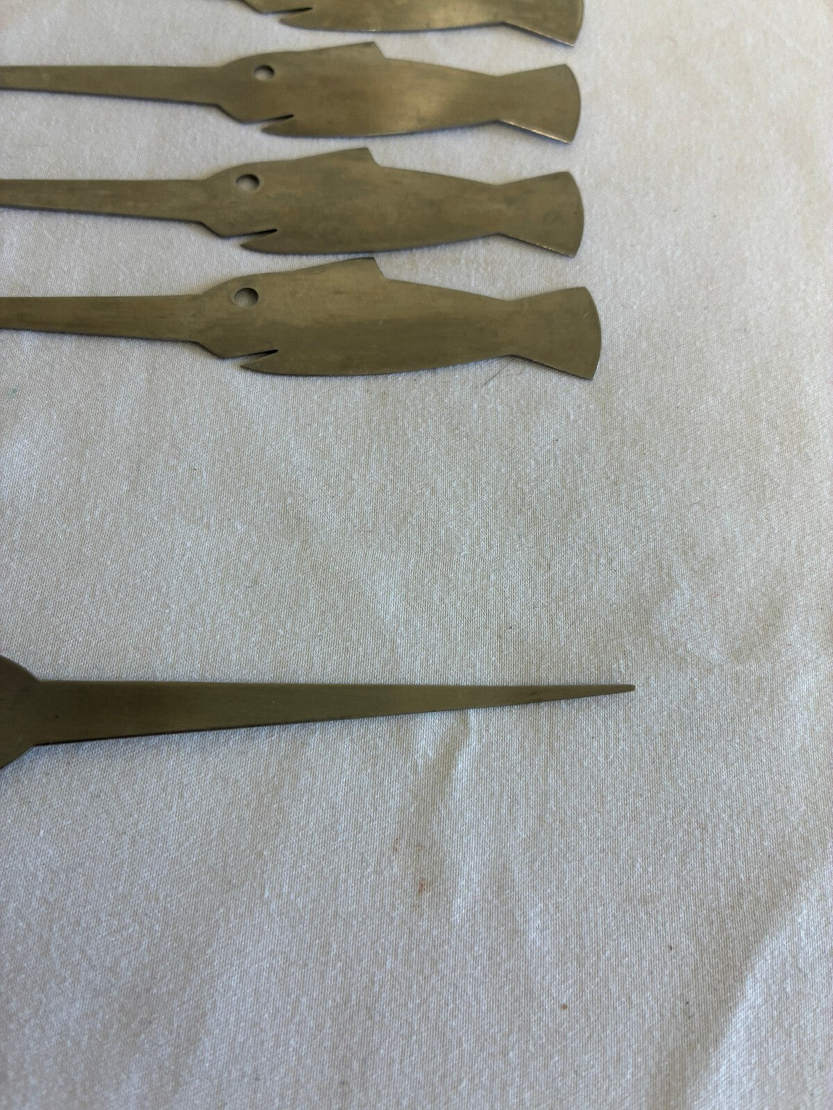 Vintage Swordfish Metal Cocktail Skewers, Set of 8